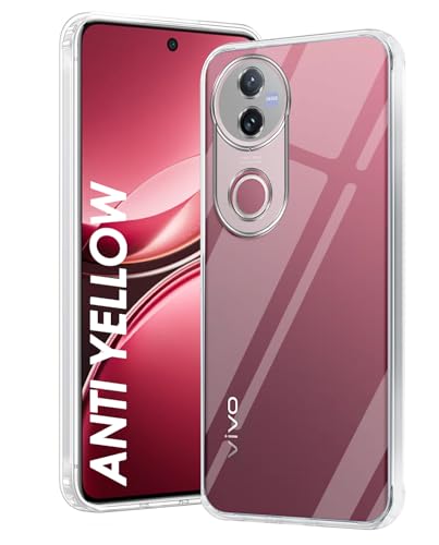Image of DIZORO Compatible with Vivo T4R 5G / iQoo Z10R 5G / Vivo V50 5G / V50e 5G Back Cover Case Clear,[ Anti Yellow ][Military Grade Protection] Hard PC Back Cover Transparent