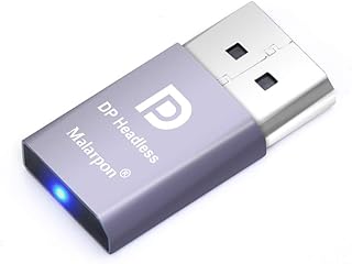 Malarpon DispalyPort Headless Ghost Display Emulator with Blue Light for PC 4K DP Dummy Plug (fit Headless 1080@60Hz-3840x2160@17Hz) 1P