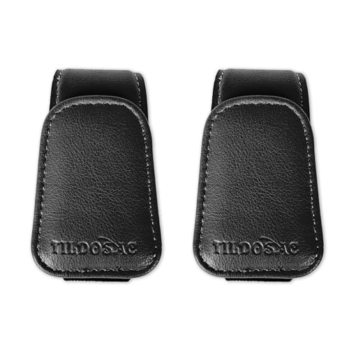 Image of TILDOSAC Magnetic Sunglass Holder for Car Visor,Leather Glasses Holder,Vehicle Accessories Sunglasses Visor Clip for Truck 2 Pack