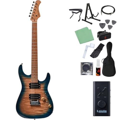 Bacchus IMP24 FMH-RSM/M N-BL-B エレキギター初心者14点セット 【ヘッドホンアンプ付き】 ストラトタイプ ユニバースシリーズ バッカス