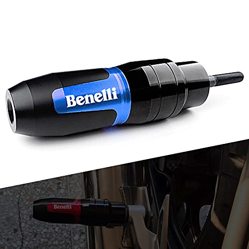 AWECOT For Benelli Leoncino 500 LeonineX TNT 125 135 502 TRK502Â  Motorcycle CNC Accessoires Falling protection Exhaust Slider Crash pad slider with logo, blue, 1