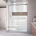 DreamLine Encore 50-54 in. W x 76 in. H Semi-Frameless Bypass Shower Door in Brushed Nickel, SHDR-1654760-04