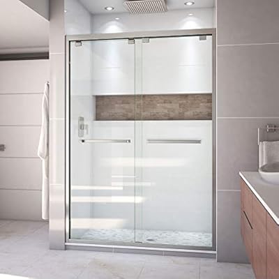 DreamLine Encore 50-54 in. W x 76 in. H Semi-Frameless Bypass Shower Door in Brushed Nickel, SHDR-1654760-04