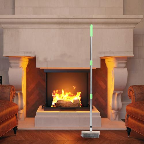 Balai pour cheminée métallique robuste avec manche de 125 cm