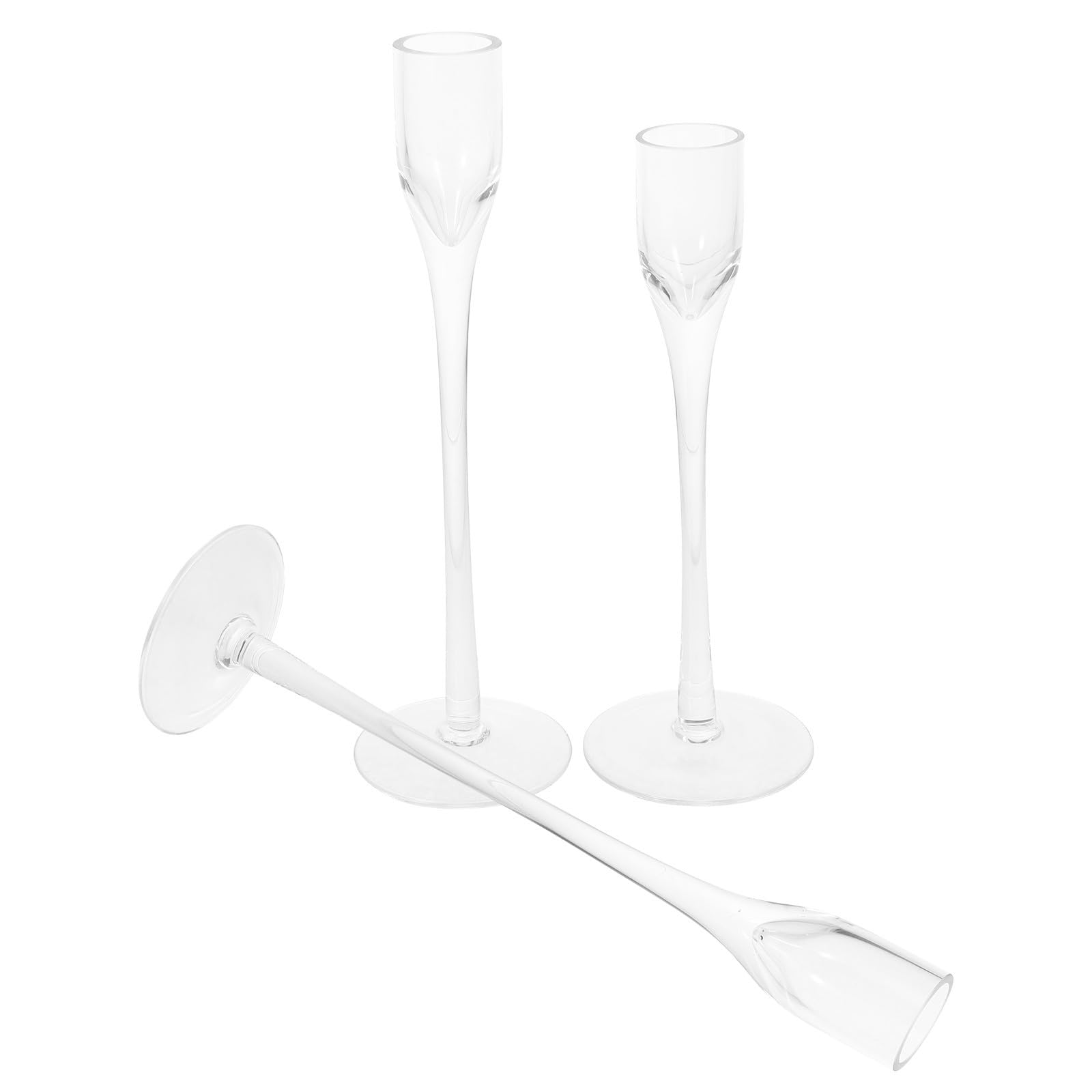 Tischkerzenhalter 3 Stück aus Glas für Hochzeiten und Halloween Mottoparty