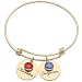 Personalized Birthstone Bangle Bracelet, Custom Engraved Name Charm Jewelry for Mom Grandma Wife Girls, Gifts for Valentine's Day, Mother's Day, Matching Bracelets for Best Friends Mom and Daughter