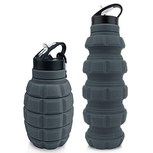 Image of Sports Water Bottle 19.6oz Leakproof Design Water Bottle, BPA Free Silicone Drinking Bottle for Teenager, Adult, Sports, Hiking, Gym, Fitness, Outdoor, Cycling, School & Office