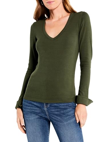 NIC+ZOE Women's Perfect Rib Knit Cuffed Top2