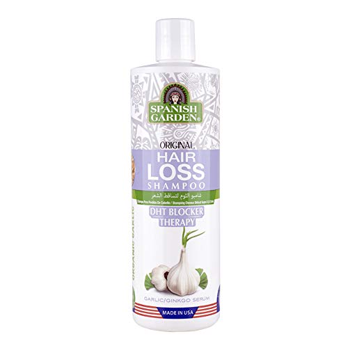 Spanish Garden Hair Loss Shampoo | DHT Blocker Therapy with Organic Oils, Natural Vitamins, and Herbal Extracts | For Thinning Hair, 16 oz