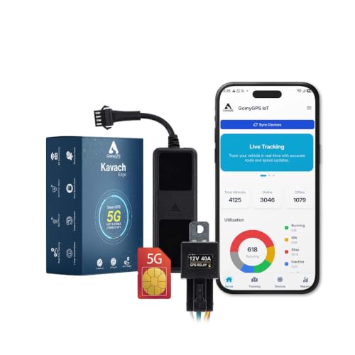 Image of Kavach Edge 5G /4G GPS Tracker for Car, Bike & Fleet Vehicles | Real-Time Live Tracking, Geofence Alert, Engine On /Off & Anti-Theft Alert | 1 Year Warranty | 5G SIM Included
