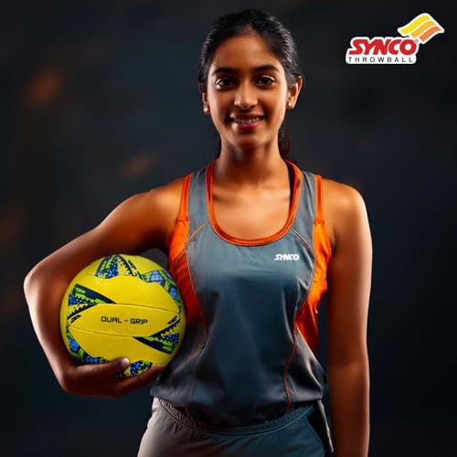 Image of Synco Comet Throwball | 18 Panel | Rubberised Hand Stitched | Dual Textured Grip | Match Ball (Size-5) Yellow