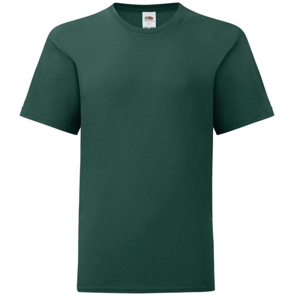 Fruit of the Loom Childrens/Kids Iconic T-Shirt (14-15 Years) (Forest Green)