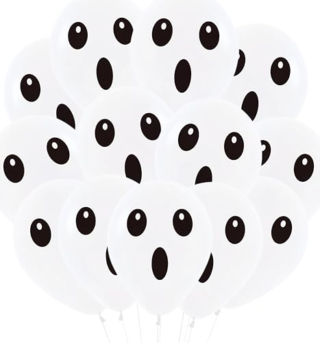 Halloween Ghost Latex Balloons 12 Inch 24 PCS Skeleton Demon Latex Balloon/Halloween Ghost Balloons Party Balloon Decorations/Cosplay Theme Party Decoration/Wedding Birthday Party Decoration(24 pcs)