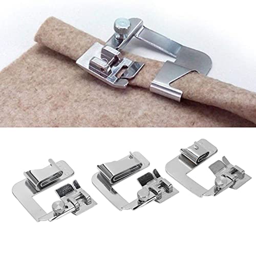 Juego de Pies de Máquina de Coser Rolled Hem Acero Inoxidable miniatura 2