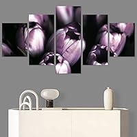 SIGNWIN 5 Panel Canvas Wall Art Flora Snapshot for Home Decorations Ready to Hang - 60