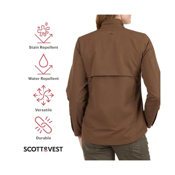 SCOTTeVEST Epic Travel Jacket for Women - 22 Hidden Pockets - Soft Shell Coat - Pickpocket Proof Clothing - Image 4