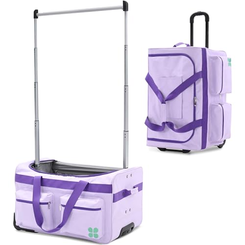 Image of Naizea Dance Bag With Garment Rack, Dance Competition Must Haves, Garment Duffle Bags For Travel, Rolling Garment Bag for Dancer Girls Boys