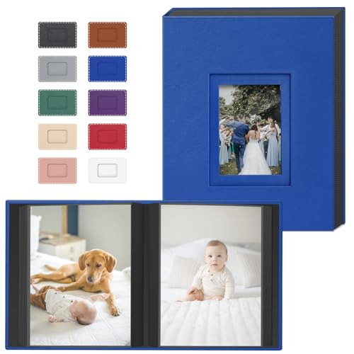 Popotop 4x6 Photo Album Holds 100 Pictures, Vegan Leather Hardcover
