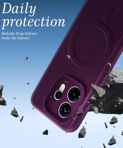 Image of WOW IMAGINE Back Case Cover for Oppo Reno 15 5G | Soft Matte Silicone MagSafe Design (MagSafe Not Supported) | Slim Fit & Shockproof | Camera Protection Bumper Cover (Purple)