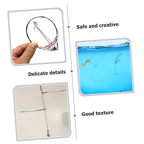 Totority 4sets High Strength Fishing Leader Wire Snap Swivels miniatura 5