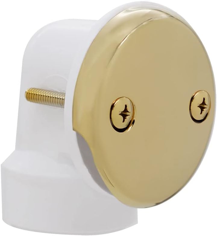 Westbrass Pull & Drain Sch. 40 PVC Bath Waste with Two-Hole Elbow, Polished Brass, D4972-01