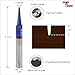 FOOS Nano - Engraving CNC Wood Carving Router Bit Set - 4pcs - Solid Carbide - 1/4” Shanks = Profile + Carving Liner + 2 V Groove USA Veteran Owned
