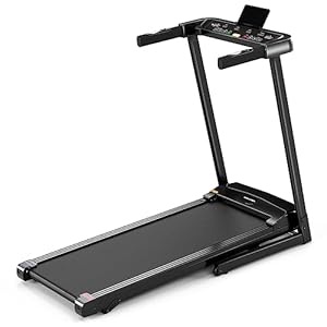 Motorised Folding Treadmill for home Office Gym Use,2.0HP Treadmill Widened Shock Absorption Running Belt,Foldable Running Machine Adjustable Speeds 1-12km/h with Bluetooth speaker