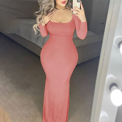 Image of Womens Spaghetti Strap Bodycon Backless Maxi Dress