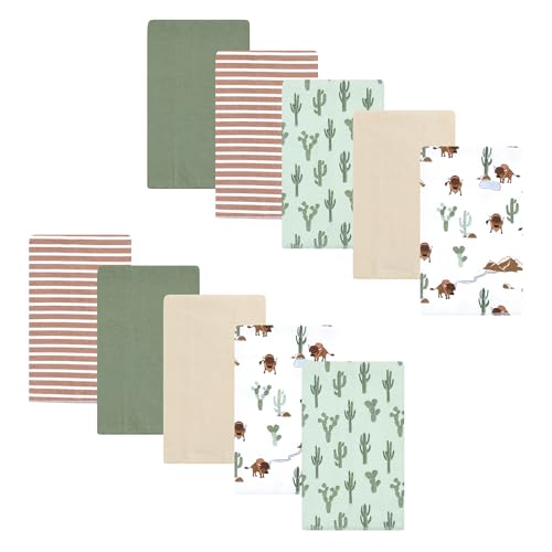 Luvable Friends Hudson Baby Flannel Burp Cloths 10pk, Forest Trail