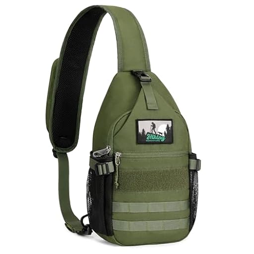 HALOVIE Mochila Táctica para Hombre Bolso de Hombro Antirrobo con Sistema MOLLE Crossbody Sling Bag para Viaje, Deportes y Urbanos (verde militar) | Ya disponible en tu tienda friki favorita! En mundofriki.es!