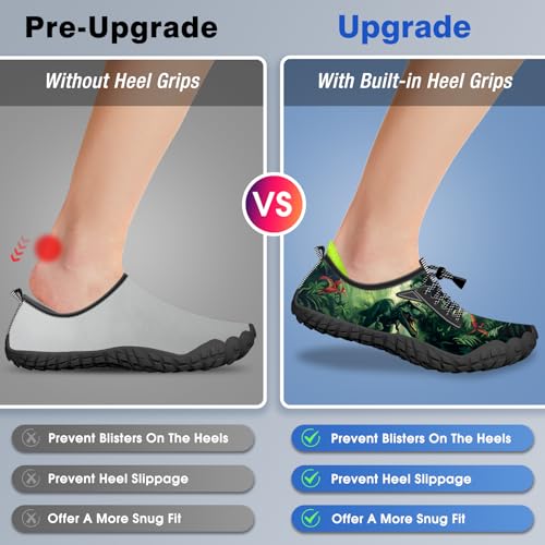 Image of Built-in Heel Grips Water Shoes for Kids Girls Boys Hiking Wide Barefoot Swim Beach Pool Big Kid