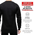Access Men’s Heavyweight Thermal Shirt Crew Neck, Waffle Knit Long Sleeve Base Layer for Cold Weather - Image 2