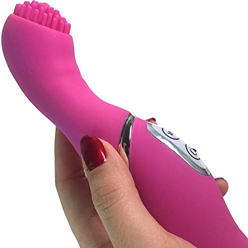 Silicone Clitoral Vibrator with Raised Nubby Ticklers and 7 Powerful Vibrating Functions