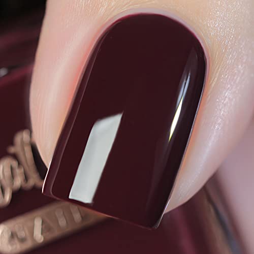 Whats Up Nails -Tasting Trip Nail Polish Dark Burgundy Brown Creme Lacquer Varnish Made In Usa 12 Free Cruelty Free Vegan Clean #TOP2