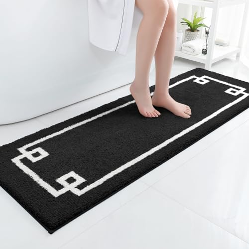 HOMEIDEAS Bathroom Runner Rugs, Soft and Water Absorbent Long Bath