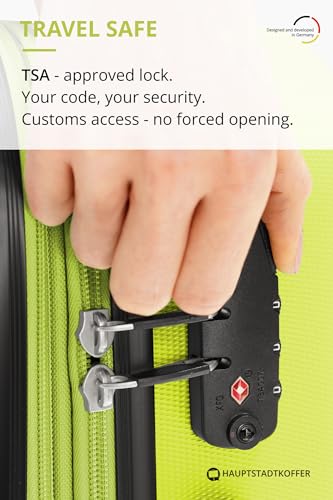 HAUPTSTADTKOFFER - Spree - Juego de 3 Maletas rígidas, Trolley expandible, Equipaje de Viaje, 4 Ruedas Dobles, TSA, (S,M y L), Helecho