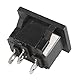 sourcing map AC 250V 10A IEC320 C14 3P Snap in Einlass Steckdose Anschluss Adapter Stecker DE de