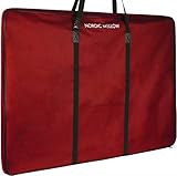Nordic Mellow Art Portfolio - Swedish Soft-Sided Portfolio for Artwork with Shoulder Strap (24 x 36, Ruby red)