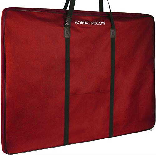 Nordic Mellow Art Portfolio - Swedish Soft-Sided Portfolio for Artwork with Shoulder Strap (24 x 36, Ruby red)