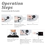 Inflatable Neck Pillow, Portable Travel Neck Pillow for Long Flight, Storable Gray Neck Pillows with Washable Cover, Adjustable Air-Fill Support - Image 4