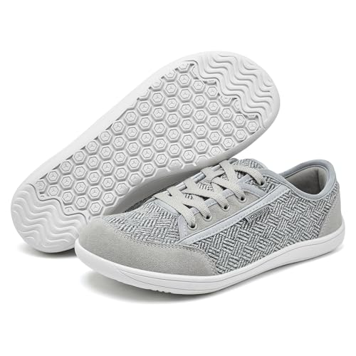 Image of HOBIBEAR Barefoot Shoes for Women Men Zero Drop Sole Wide Toe Box Walking Sneakers