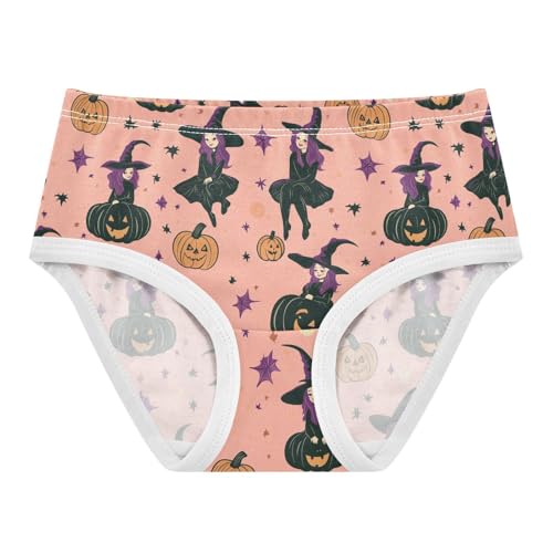 Girls Underwear Soft Cotton Halloween Cute Witch Kids Panties in Sizes 2/3t, 4t, 5t, 6 and 8