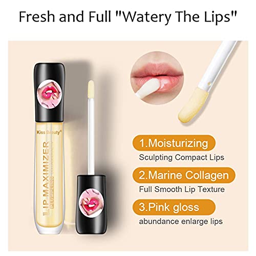 Kiss Beauty Lip Maximizer: Hyaluronic Acid Plumping Gloss For Fuller, Moisturized Lips - Natural Volumizing Serum, Collagen Booster, Non-sticky Formula - Image 2