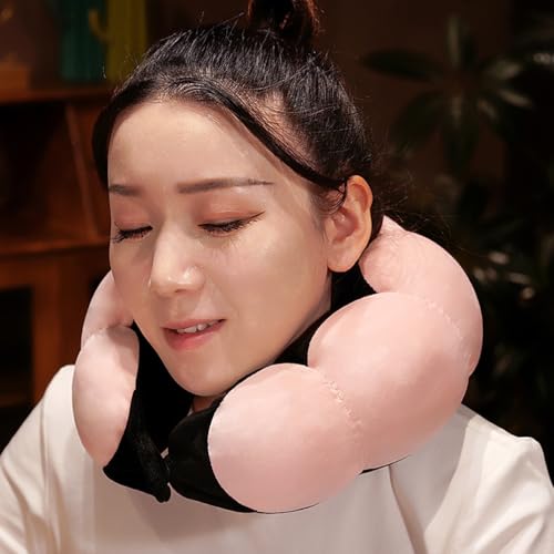 Almohada de algodón estándar rosa semiflexible miniatura 3