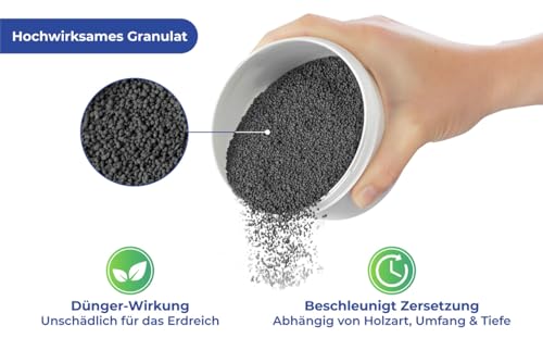 Maximex Wurzel-Weg 500 g, Beschleunigt den Zersetzungsprozess, Wirksamer Baumstumpf Wurzelentferner, Unschädlich für das Erdreich, Ø 11 x 7 cm