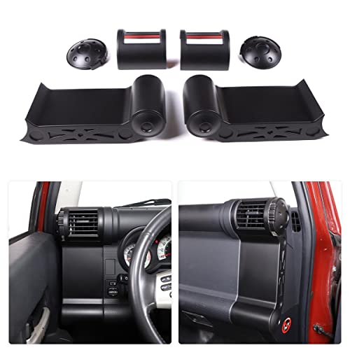 Side Air Vent Frame Fit for Toyota FJ Cruiser 2007-2021, ABS Dashboard Air Vent Outlet Cover, Center Console Air Vent Outlet Cover Trim Frame, 6 PCS (Matte Black)
