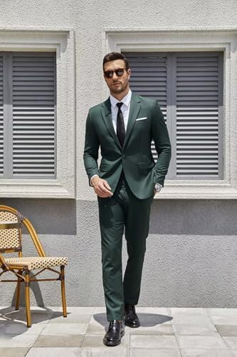 Mens 2 Piece Suit Men Classic Fit Wedding Prom Mens Suits Sets One Button Suits for Men JLWX-112