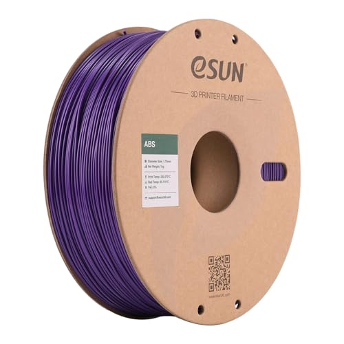 eSUN 3Dプリンターフィラメント ABS 寸法精度+/-0.05mm、1.75mm径 3Dプリンター用 正味量1KG (2.2LBS) スプール造形材料ABS樹脂材料 (パープル)（Amazon）