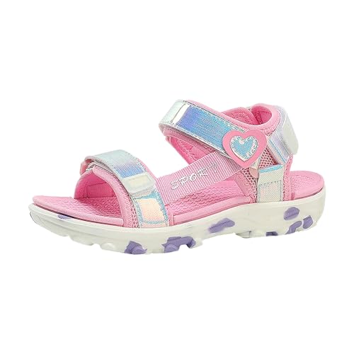 IWIHMIV Girls Sport Sandals Toddler Summer Adjustable Strap Sport Sandal Comfortable Soft Sole Open Toe Water Shoes
