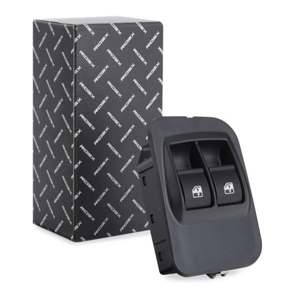 RIDEX Interruttore Alzacristallo Elettrico 1761S0102 Per Portiera - Ricambio Di Qualità, Nero